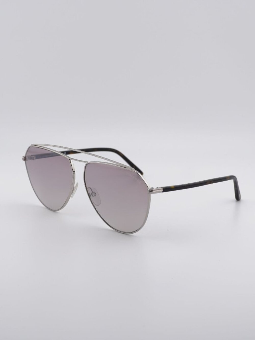 Tom Ford Binx FT0681 16G Sunglasses Shiny Palladium Aviator Frame